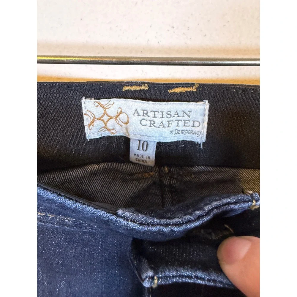 Artisan Crafted by Democracy Womens Skinny Jeans Dark Wash Indigo Size 10